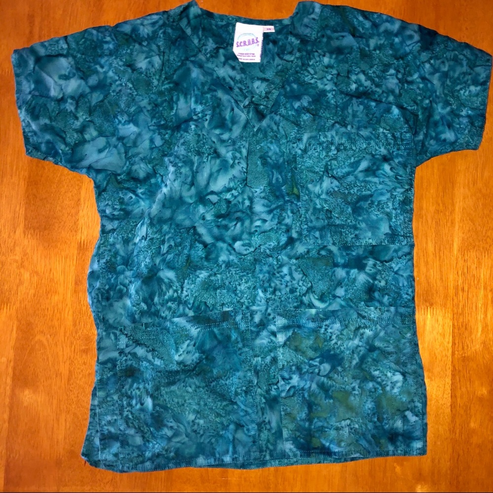 Tie Dye scrub top
